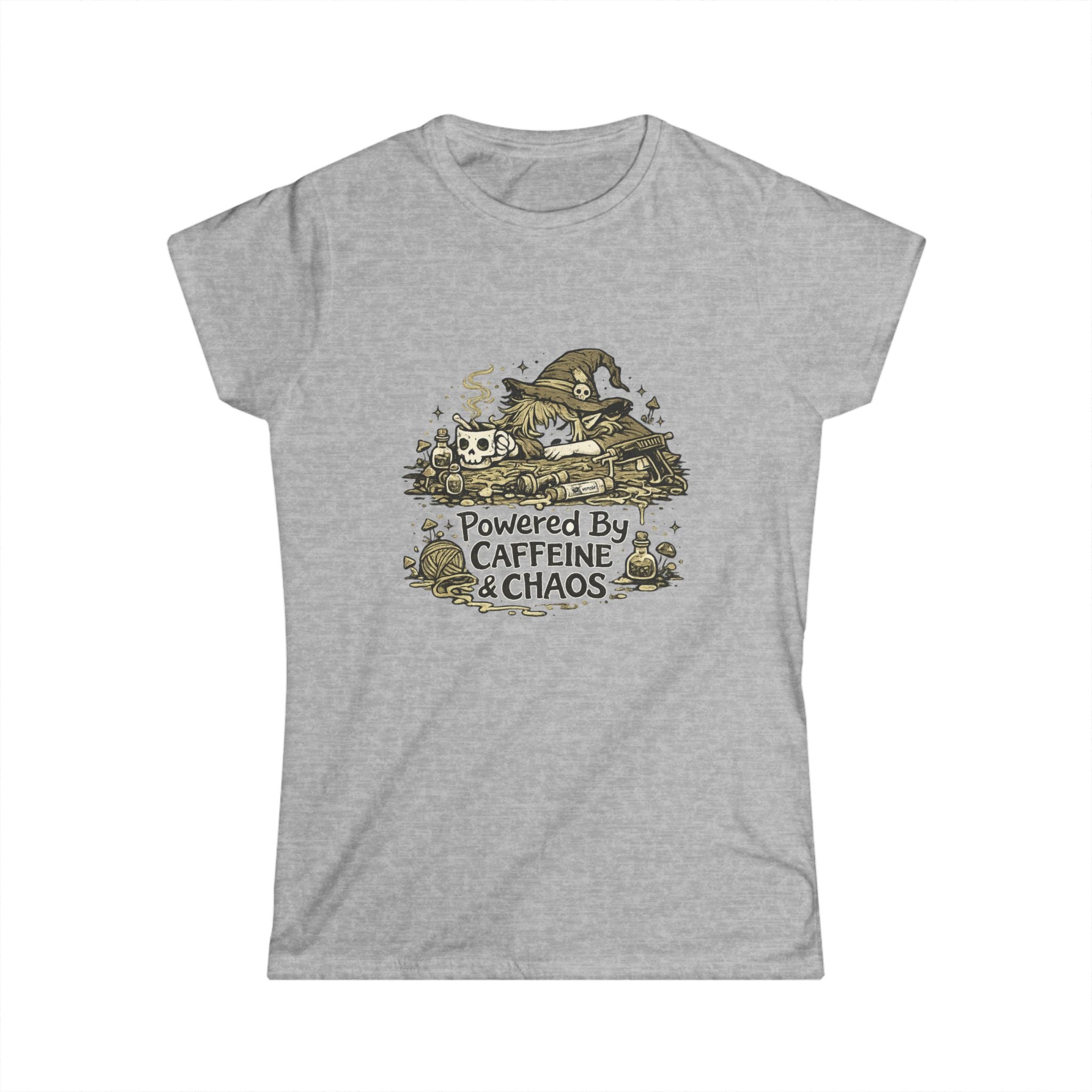 "Powered by Caffeine & Chaos" Women's Tee