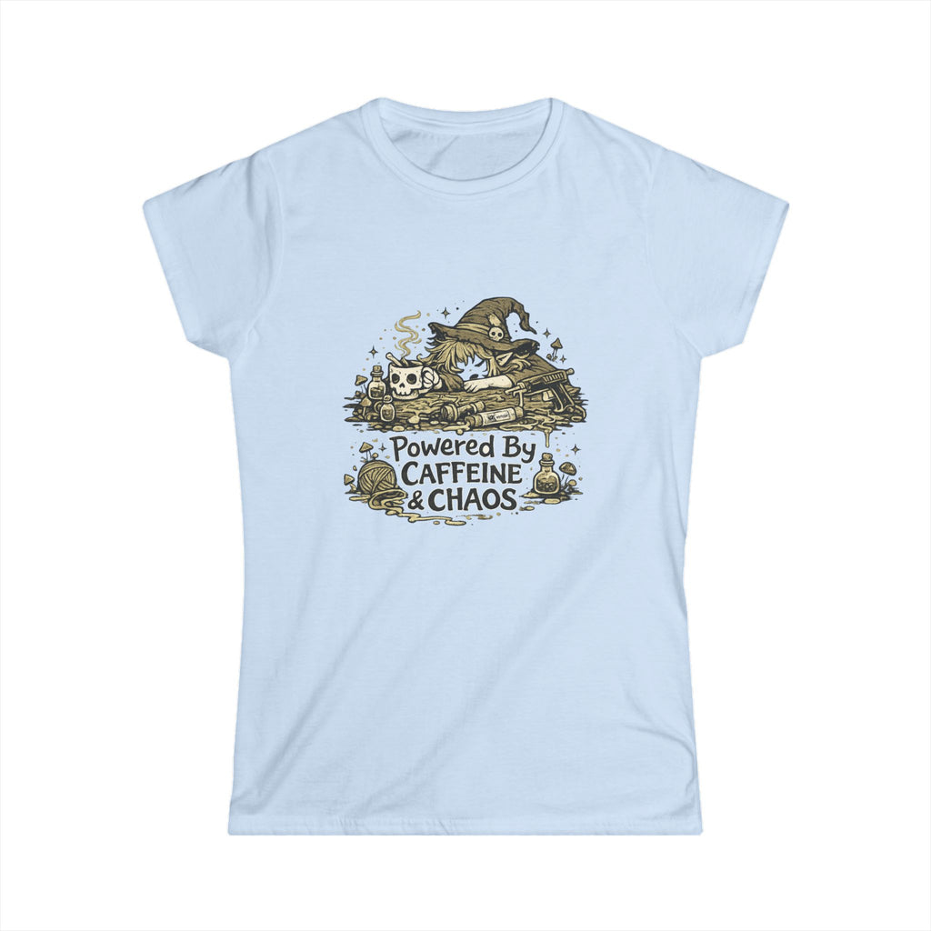 "Powered by Caffeine & Chaos" Women's Tee