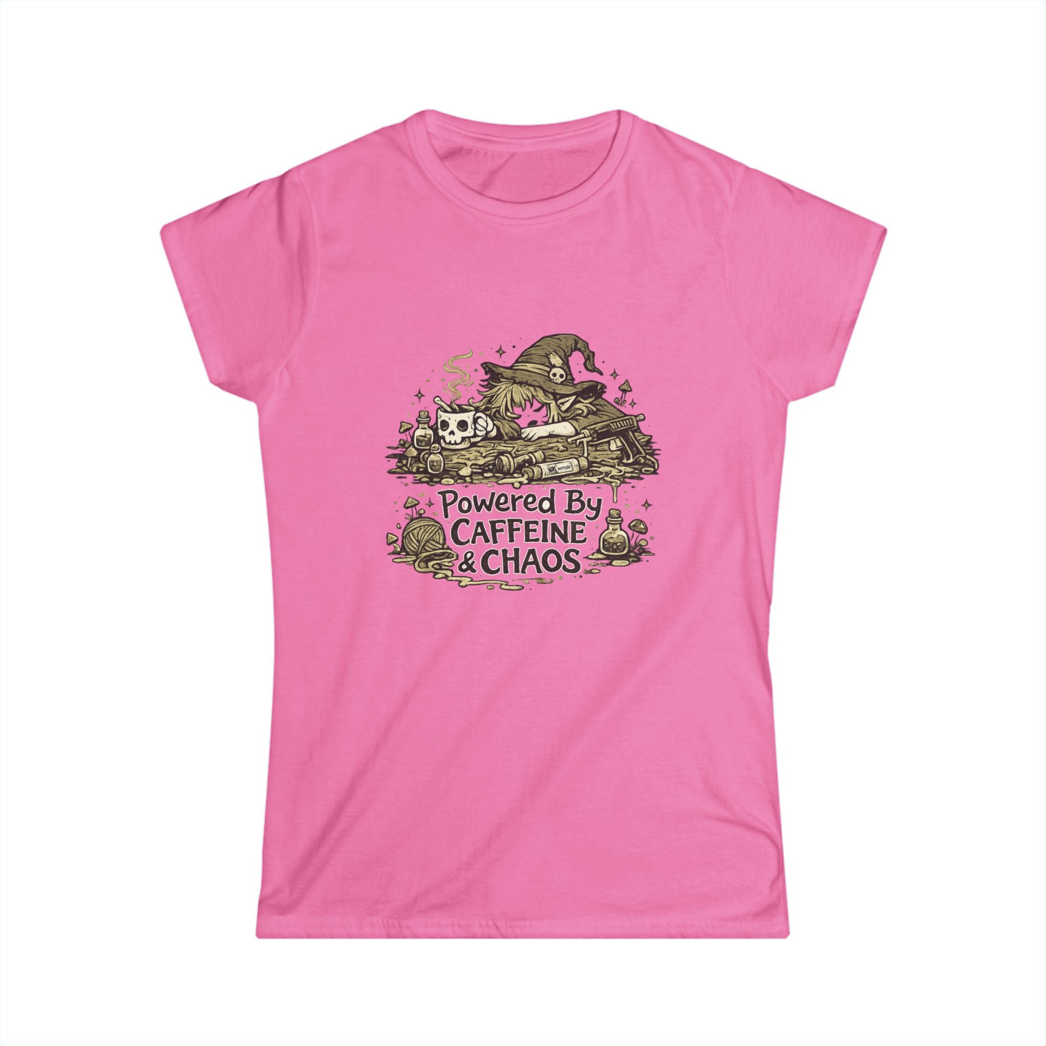 "Powered by Caffeine & Chaos" Women's Tee