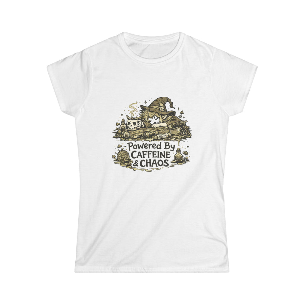 "Powered by Caffeine & Chaos" Women's Tee